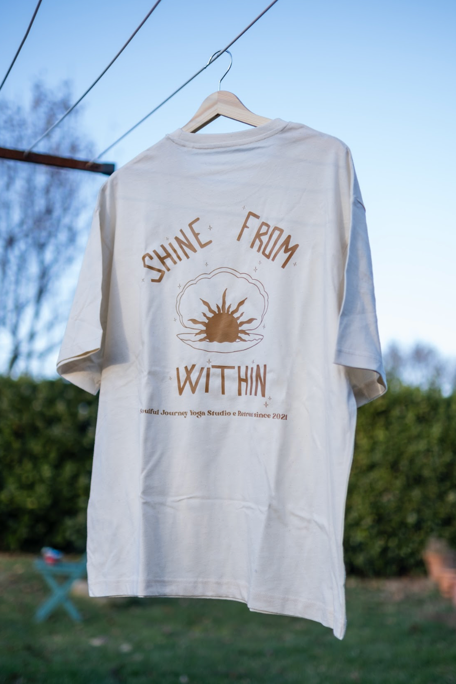 T-Shirt Shine From Within Natural Raw